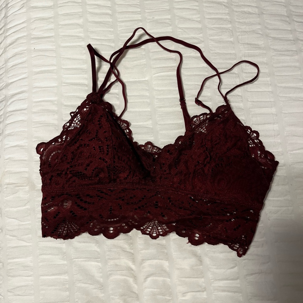 SO Lace Bralette in Deep Burgundy